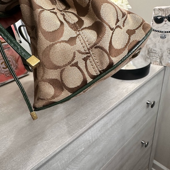 Coach 1941 Green and Tan Signature Tote Bag 2013 - Picture 6 of 10